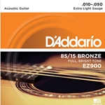 Daddario   EJ15  Extra Light Acoustic Strings