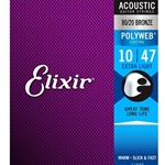 Elixir   11000  Extra Light Acoustic 80/20 Bronze Polyweb Strings