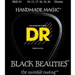 Dr   BKE10  Black Beauties, Extra Black Coated  Medium 10's Electric Strings