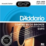 Daddario   EXP11  Coated 80/20 Bronze Acoustic Guitar Strings, Light, 12-53