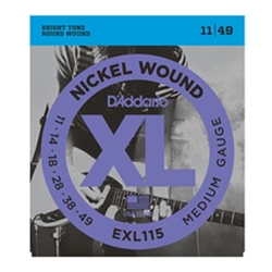Daddario   EXL115  Jazz/Blues, Nickel Wound ,Electric Guitar Strings 11-49