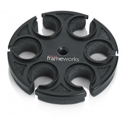 Frameworks   GFW-MIC-6TRAY  Tray to Hold 6 Mics on Top of a Mic Stand