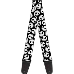 Buckle-Down   GS-WDY036  Nightmare Before Christmas Jack Expressions Black White Guitar Strap