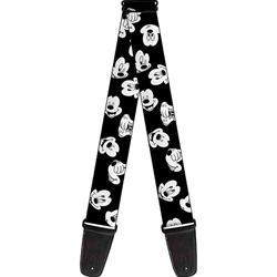 Buckle-Down   GS-WDY155  MICKEY MOUSE EXPRESSIONS SCATTERED BLACK WHITE