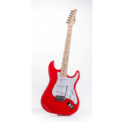 Nashville Guitar Works   NGW135RD  Double Cut S-type, Red - Maple Fingerboard