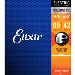 Elixir   12002  Super Light Electric Nickel, Nanoweb Strings