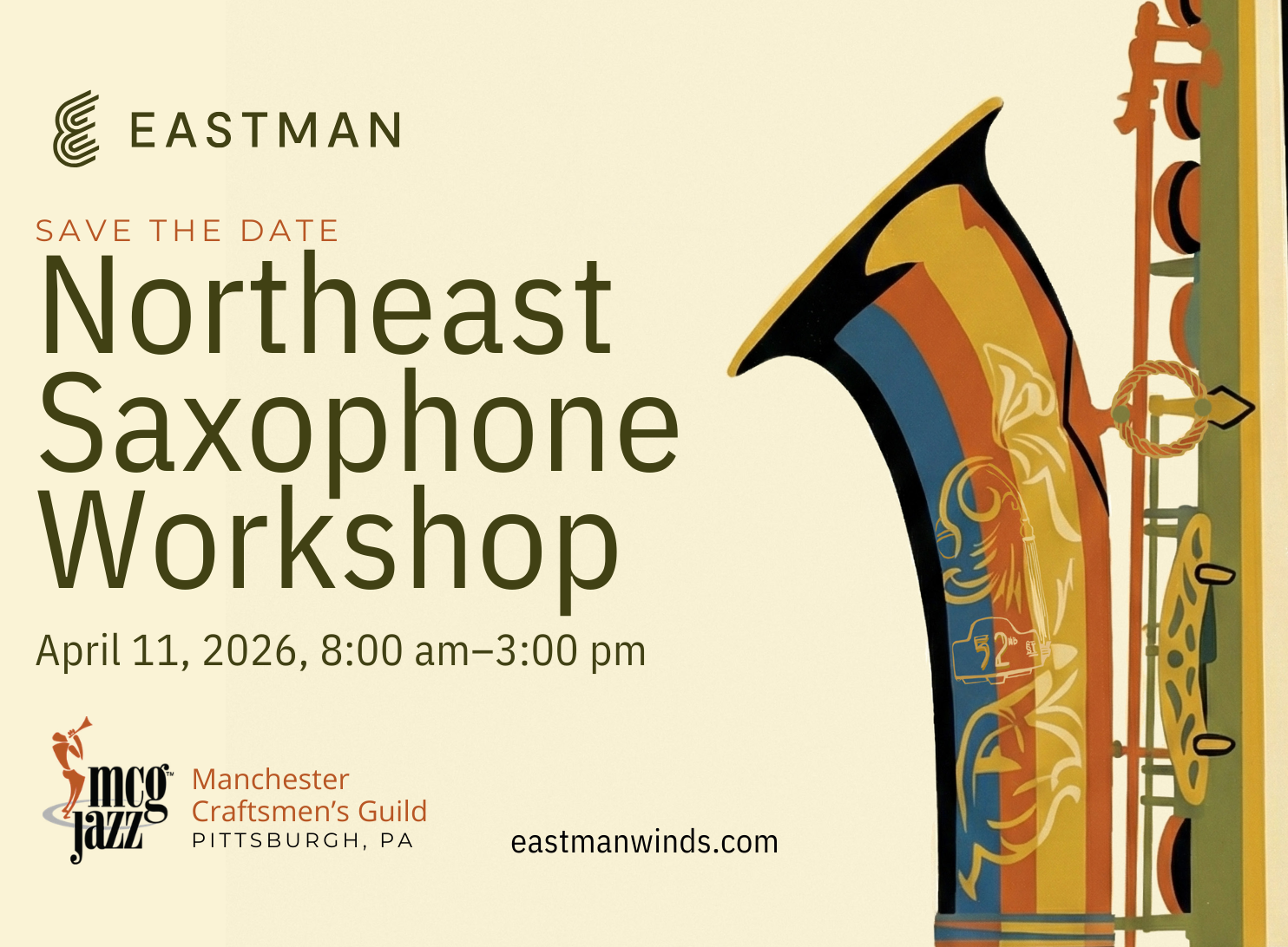 Bring Your Saxophone Section: Free Northeast Saxophone Workshop with Eastman Winds Pro Artists